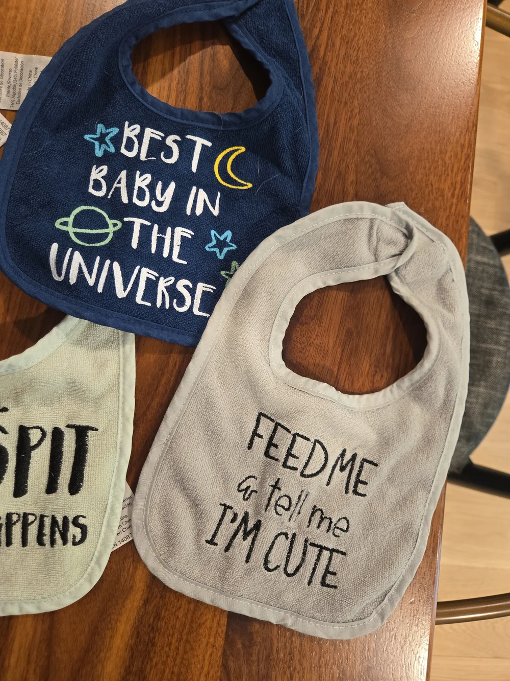 Baby Bib Set - Multicolor Cute Graphic Cotton Terry Bibs